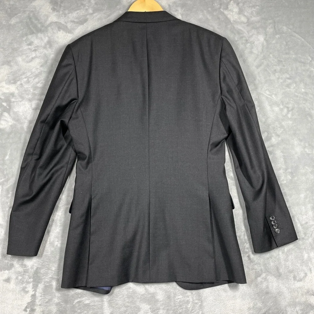 Suit Supply Vitale Barberis Canonico Super 110s Wool Blazer Charcoal Grey 38L